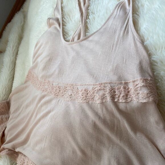 Pink Lace Loose Tank Top - Picture 5 of 5
